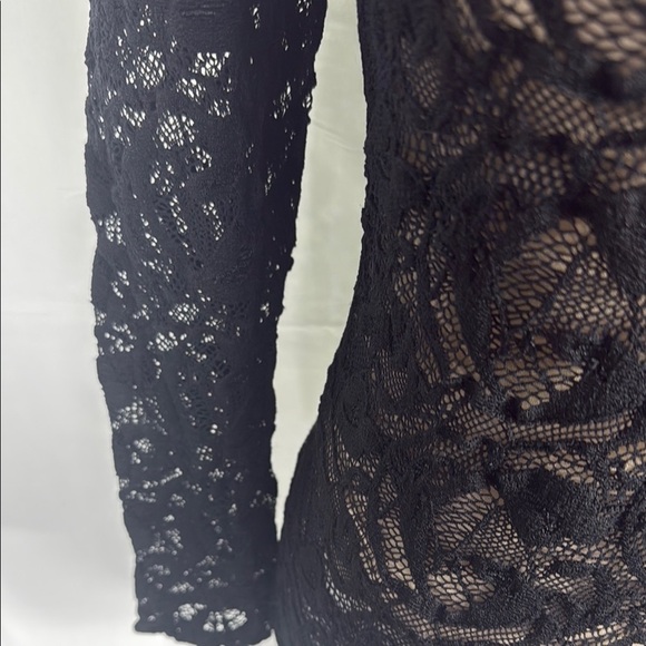Anne Fontaine Black Lace Long Sleeve Blouse Size 40 / US 6-8 - Picture 7 of 13